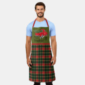 MacLachlan Oude Moderne Originele Tartan Kerstmis Schort (Gedragen)