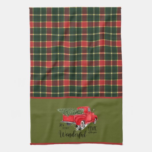 MacLachlan Oude Moderne Originele Tartan Kerstmis Theedoek (Verticaal)