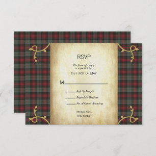 MacLachlan Schots Tartan Tuin Bruiloft RSVP