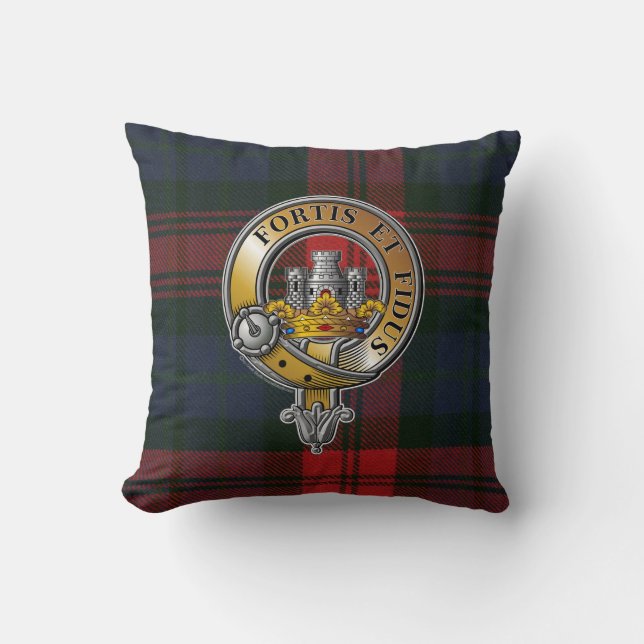 MacLachlan Tartan & Badge Kussen (Voorkant)