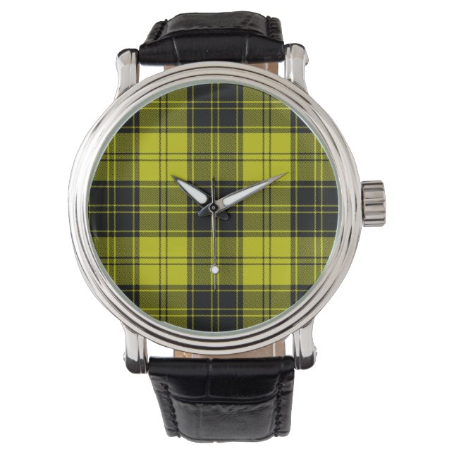 MacLachlan tartan gele zwarte vlecht Horloge (Voorkant)