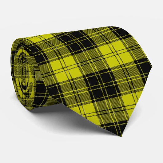 MacLachlan tartan gele zwarte vlecht Stropdas (Opgerold)