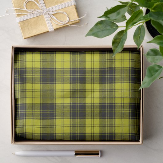 MacLachlan tartan gele zwarte vlecht Tissuepapier (Geschenk)