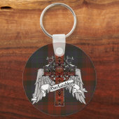 MacLachlan Tartan Kruis Sleutelhanger (Voorkant)