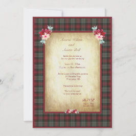 MacLachlan Tartan Pset Garden Wedding Kaart