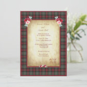 MacLachlan Tartan Pset Garden Wedding Kaart (Staand voorkant)