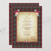 MacLachlan Tartan Pset Garden Wedding Kaart (Voorkant / Achterkant)