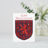 Maclachlan Tartan Scottish Play Lion Rampant Briefkaart (Staand voorkant)