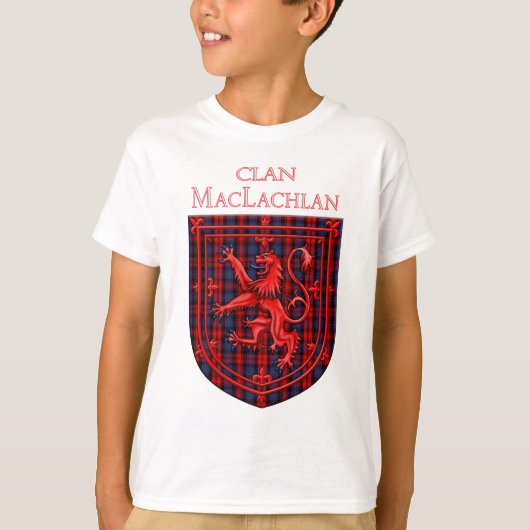 Maclachlan Tartan Scottish Play Lion Rampant T-shirt (Voorkant)