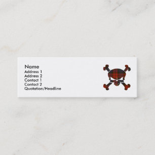 MacLachlan Tartan Skull No Banner Mini Visitekaartje