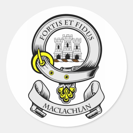 MACLACHLAN Wapen Ronde Sticker (Voorkant)
