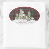 MacLachlan Weathered Original Scottish Tartan Ovale Sticker (Tas)