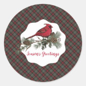 MacLachlan Weathered  Scottish Tartan Christmas Ronde Sticker (Voorkant)
