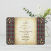 MacLachlan Weathered Tartan Garden Wedding Kaart (Staand voorkant)