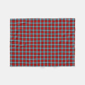 MacLaine Clan Helderrood en Hemelsblauw Tartan Fleece Deken (Voorkant (Horizontaal))