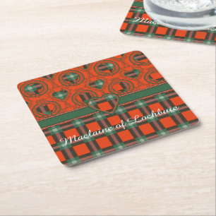 Maclaine van Lochbuie clan Pset Scottish tartan Kartonnen Onderzetters
