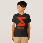 Macland Playz Officiële Merch Unisex Black T-Shirt (Voorkant volledig)