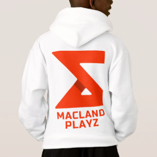 Macland Playz Officiële Merch Unisex White Hoodie