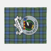 MacLaren Ancient Clan Badge Tartan Pset Fleece Deken (Voorkant (Horizontaal))
