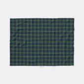 MacLaren Clan Donkerblauw, Groen en Geel Tartan Fleece Deken (Voorkant (Horizontaal))