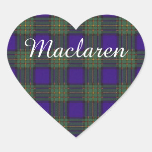 Maclaren clan Plaid Schotse tartan Hart Sticker