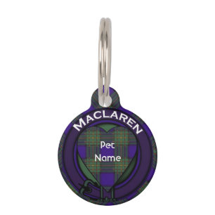 Maclaren clan Pset Scottish tartan Huisdierpenning