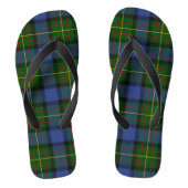 MacLaren Tartan Blauw Groen Zwart Volwassen Teensl Teenslippers (Voetbed)