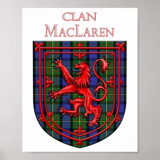 MacLaren Tartan Scottish Play Lion Rampant Poster (Voorkant)
