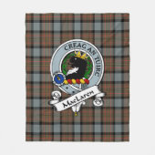 MacLaren Weathered Clan Badge Tartan Pset Fleece Deken (Voorkant)
