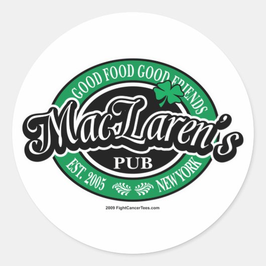 MacLaren's Pub Ronde Sticker (Voorkant)