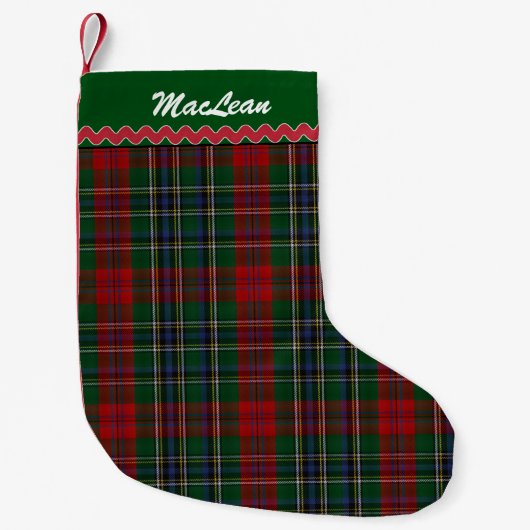 MacLean Clan Aangepaste kerststop Kleine Kerstsok (Voorkant)
