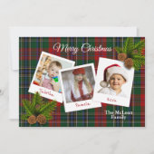 MacLean Clan Plaid Kerstmis Multi Fotokaart Kaart (Voorkant)