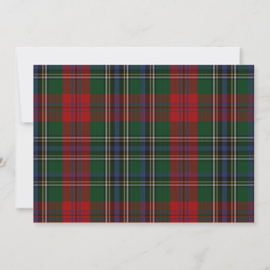 MacLean Clan Plaid Kerstmis Multi Fotokaart Kaart (Achterkant)