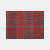 MacLean Clan Rood, Groen en Blauw Tartan Fleece Deken (Voorkant (Horizontaal))
