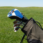 MacLean Clan Tartan Knoop & Vlag Golfheadcover (Insitu)