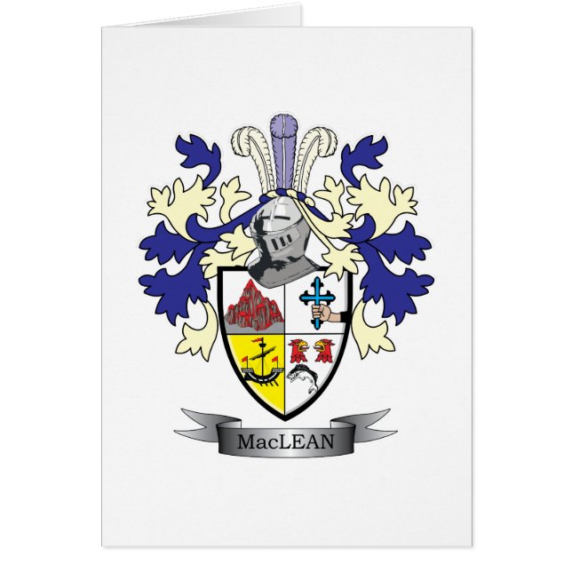 MacLean Family Crest Coat of Arms (Voorkant)