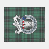 MacLean Hunting Ancient Clan Badge Tartan Pset Fleece Deken (Voorkant (Horizontaal))