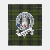 MacLean Hunting Clan Badge Tartan Plaid Fleece Deken (Voorkant)