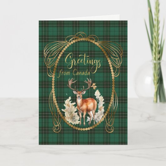 MacLean Hunting Schotse Tartan Groeten Feestdagen Kaart (Voorkant)