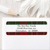 MacLean MacClain Tartan Plaid Retourlabel Etiket (Insitu)