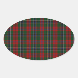 MacLean/McLean Clan familie Tartan Ovale Sticker