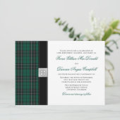 MacLean Modern Hunting Tartan Wedding Invitation Kaart (Staand voorkant)