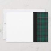 MacLean Modern Hunting Tartan Wedding Invitation Kaart (Achterkant)