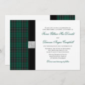 MacLean Modern Hunting Tartan Wedding Invitation Kaart (Voorkant / Achterkant)