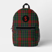 MacLean Plaid Monogrammed Bedrukte Rugzak (Voorkant)