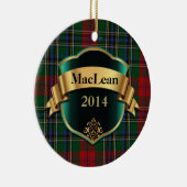 MacLean Tartan Aangepaste versiering Keramisch Ornament (Rechts)