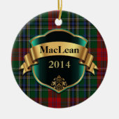 MacLean Tartan Aangepaste versiering Keramisch Ornament (Voorkant)
