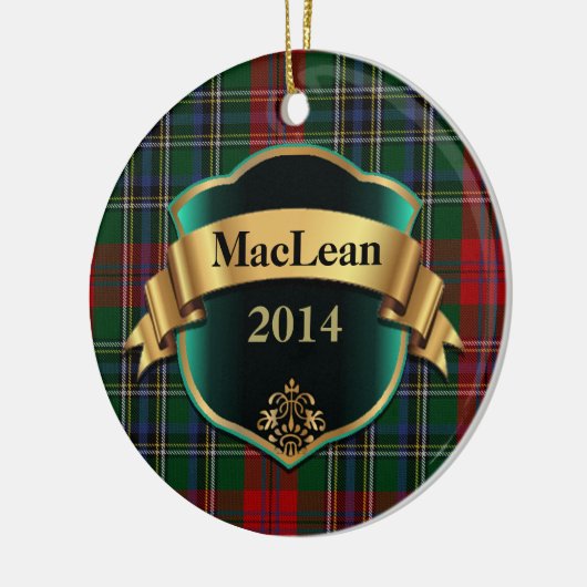 MacLean Tartan Aangepaste versiering Keramisch Ornament (Links)