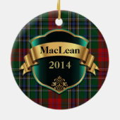 MacLean Tartan Aangepaste versiering Keramisch Ornament (Achterkant)