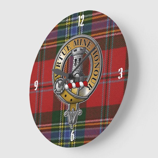 MacLean Tartan & Badge Grote Klok (Hoek)